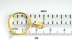 Carregar imagem no visualizador da galeria, 14K Yellow Gold Coin Holder for 16mm x 1.2mm Coins or Canadian 1/10 oz Ounce Maple Leaf Tab Back Frame Pendant Charm
