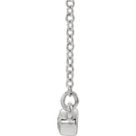 Load image into Gallery viewer, Platinum or 14K Yellow Rose White Gold or Silver 1/6 CTW Diamond Bezel Set Bar Necklace
