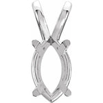 Afbeelding in Gallery-weergave laden, Platinum 18k 14k 10k Yellow Rose White Gold Marquise Shape 4 Prong Pendant Mounting Mount 9mm x 5mm Diamonds Gemstones Stones
