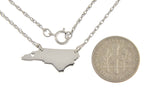 Φόρτωση εικόνας στο εργαλείο προβολής Συλλογής, 14k Gold 10k Gold Silver North Carolina State Heart Personalized City Necklace
