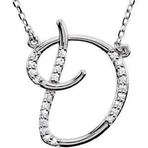 14K Yellow Rose White Gold Diamond Letter D Initial Alphabet Necklace Custom Made To Order