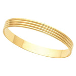Load image into Gallery viewer, 14k Yellow Gold 8mm Grooved Bangle Bracelet
