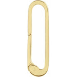 画像をギャラリービューアに読み込む, 14k Yellow White Gold 24.5mmx6.8mm Elongated Paper Clip Style Push Bail Hinged Clasp Triggerless for Pendants Charms Bracelets Anklets Necklaces

