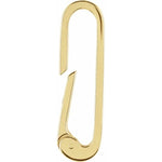 Indlæs billede til gallerivisning 14k Yellow White Gold 24.5mmx6.8mm Elongated Paper Clip Style Push Bail Hinged Clasp Triggerless for Pendants Charms Bracelets Anklets Necklaces
