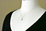 Load image into Gallery viewer, 14k Gold or Sterling Silver .03 CTW Diamond Script Letter A Initial Necklace
