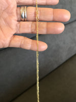將圖片載入圖庫檢視器 14k Yellow Rose White Gold 1mm Solid Beaded Bracelet Anklet Necklace Chain
