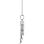 Afbeelding in Gallery-weergave laden, Platinum 14k Yellow Rose White Gold Sterling Silver Tusk Pendant Necklace
