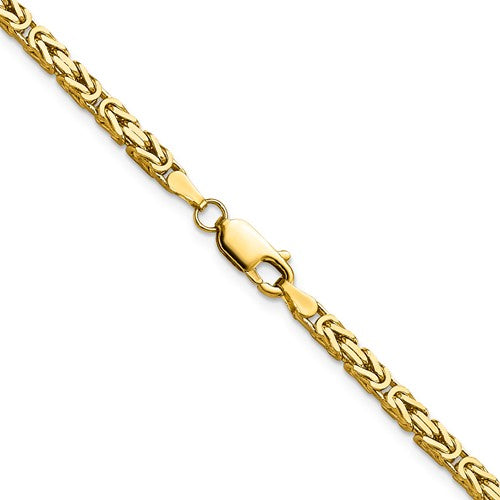14K Yellow Gold 2.5mm Byzantine Bracelet Anklet Choker Necklace Pendant Chain