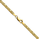 Load image into Gallery viewer, 14K Yellow Gold 2.5mm Byzantine Bracelet Anklet Choker Necklace Pendant Chain
