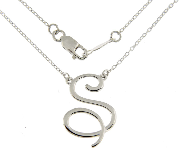 TFC Small S- Letter Gold Plated Pendant Necklace