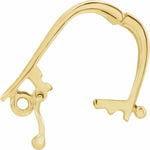 Charger l&#39;image dans la galerie, 14K Yellow Rose White Gold Tapered Bail with Ring Pendant Charm Enhancer Hanger Connector
