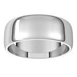 Load image into Gallery viewer, 14K White Gold 7mm Wedding Ring Band Half Round Light
