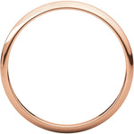 Lade das Bild in den Galerie-Viewer, 14k Rose Gold 2mm Wedding Ring Band Half Round Light
