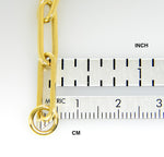 Cargar imagen en el visor de la galería, 14K Yellow Gold Paper Clip Link Split Chain with End Rings for Lariat Y Necklace Bracelet Anklet Push Clasp Lock Connector Bail Pendant Charm Hanger
