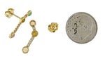 Φόρτωση εικόνας στο εργαλείο προβολής Συλλογής, Platinum 14k Yellow Rose White Gold Ethiopian Opal .08 CTW Diamond Ear Climbers Earrings
