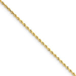將圖片載入圖庫檢視器 14K Yellow Gold 2mm Diamond Cut Rope Bracelet Anklet Choker Necklace Pendant Chain
