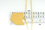 Załaduj obraz do przeglądarki galerii, 14k Gold 10k Gold Silver Ohio OH State Map Diamond Personalized City Necklace
