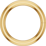 Cargar imagen en el visor de la galería, 14k Solid Yellow White Gold Round Jump Ring 8.5mm Inside Diameter Gauge 16 18 20
