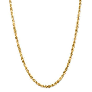 14k Yellow Gold 4.5mm Diamond Cut Rope Bracelet Anklet Choker Necklace Pendant Chain