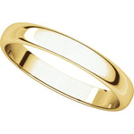 Cargar imagen en el visor de la galería, 14k Yellow Gold 3mm Wedding Band Ring Half Round Light
