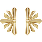 Załaduj obraz do przeglądarki galerii, Platinum 14k Yellow Rose White Gold Starburst Earrings
