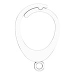 Carica l&#39;immagine nel visualizzatore di Gallery, Platinum 18k 14k 10k Yellow Rose White Gold Bail with Ring 9mm x 7mm ID Pendant Charm Enhancer Hanger Jewelry Findings
