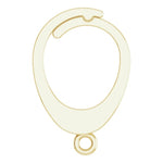 이미지를 갤러리 뷰어에 로드 , Platinum 18k 14k 10k Yellow Rose White Gold Bail with Ring 9mm x 7mm ID Pendant Charm Enhancer Hanger Jewelry Findings
