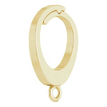 Cargar imagen en el visor de la galería, Platinum 18k 14k 10k Yellow Rose White Gold Bail with Ring 9mm x 7mm ID Pendant Charm Enhancer Hanger Jewelry Findings
