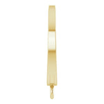 Załaduj obraz do przeglądarki galerii, Platinum 18k 14k 10k Yellow Rose White Gold Bail with Ring 9mm x 7mm ID Pendant Charm Enhancer Hanger Jewelry Findings
