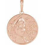 Indlæs billede til gallerivisning Platinum 14k Yellow Rose White Gold Athena Greek Goddess Pendant Charm Necklace
