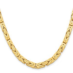 Ladda upp bild till gallerivisning, 14K Yellow Gold 6.5mm Byzantine Bracelet Anklet Necklace Choker Pendant Chain
