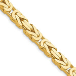 Ladda upp bild till gallerivisning, 14K Yellow Gold 6.5mm Byzantine Bracelet Anklet Necklace Choker Pendant Chain
