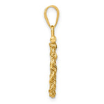 Indlæs billede til gallerivisning 14K Yellow Gold US $1 Dollar Type 1 Mexico Mexican 2 Peso Coin Holder Holds 13mm Coins Rope Bezel Screw Top Pendant Charm
