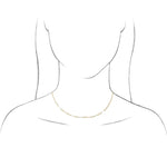 將圖片載入圖庫檢視器 14k Yellow Rose White Gold 2.6mm Paper Clip Elongated Flat Link Bracelet Anklet Choker Necklace Pendant Chain
