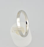 將圖片載入圖庫檢視器 Platinum 3mm Wedding Ring Band Half Round Light
