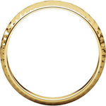 Φόρτωση εικόνας στο εργαλείο προβολής Συλλογής, 14k Yellow Gold 4mm Hammer Finish Wedding Band Ring Half Round Light
