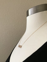 Carregar imagem no visualizador da galeria, 14k Yellow White Rose Gold .03 CTW Diamond Bar Necklace Engraved
