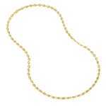 Indlæs billede til gallerivisning 14K Yellow Gold 3.7mm Puff Mariner Bracelet Anklet Choker Necklace Pendant Chain
