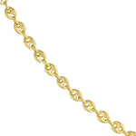Φόρτωση εικόνας στο εργαλείο προβολής Συλλογής, 14K Yellow Gold 4.5mm Puff Mariner Bracelet Anklet Choker Necklace Pendant Chain
