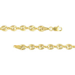 Charger l&#39;image dans la galerie, 14K Yellow Gold 4.5mm Puff Mariner Bracelet Anklet Choker Necklace Pendant Chain
