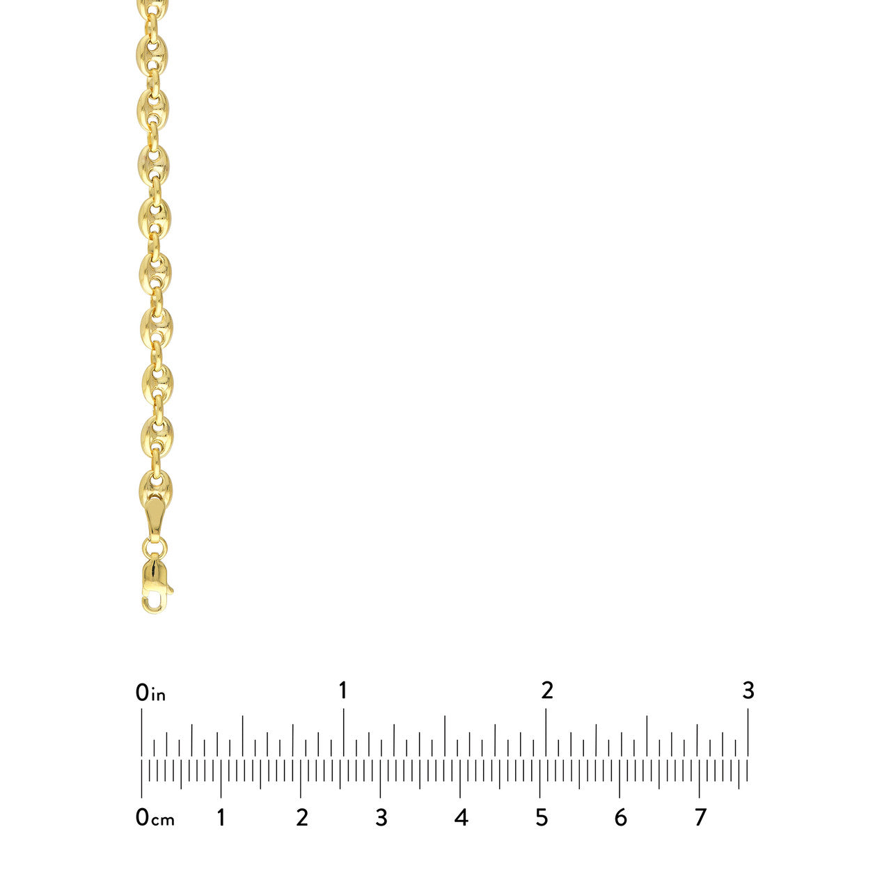 14K Yellow Gold 4.5mm Puff Mariner Bracelet Anklet Choker Necklace Pendant Chain