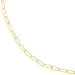 將圖片載入圖庫檢視器 14K Yellow Rose White Gold 3mm Paper Clip Bracelet Anklet Choker Necklace Pendant Chain
