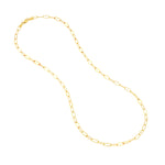 Indlæs billede til gallerivisning 14K Yellow Rose White Gold 3mm Paper Clip Bracelet Anklet Choker Necklace Pendant Chain
