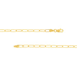 Charger l&#39;image dans la galerie, 14K Yellow Rose White Gold 3mm Paper Clip Bracelet Anklet Choker Necklace Pendant Chain

