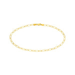 將圖片載入圖庫檢視器 14K Yellow Rose White Gold 3mm Paper Clip Bracelet Anklet Choker Necklace Pendant Chain
