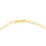 이미지를 갤러리 뷰어에 로드 , 14K Yellow Rose White Gold 3mm Paper Clip Bracelet Anklet Choker Necklace Pendant Chain

