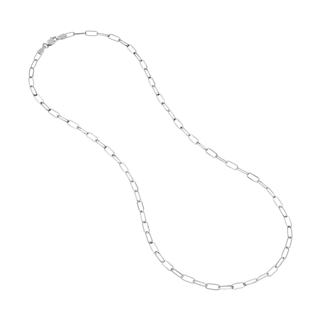 14K Yellow Rose White Gold 3mm Paper Clip Bracelet Anklet Choker Necklace Pendant Chain