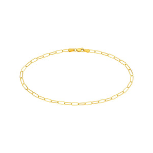 14K Yellow Rose White Gold 3mm Paper Clip Bracelet Anklet Choker Necklace Pendant Chain