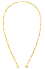 將圖片載入圖庫檢視器 14K Yellow Gold 3.8mm Rolo Split Chain with End Rings for Lariat Y Necklace Bracelet Anklet Push Clasp Lock Connector Bail Pendant Charm Hanger
