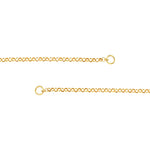 將圖片載入圖庫檢視器 14K Yellow Gold 3.8mm Rolo Split Chain with End Rings for Lariat Y Necklace Bracelet Anklet Push Clasp Lock Connector Bail Pendant Charm Hanger
